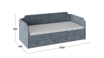 Кровать в детскую Кантри Тип 1, ТД-308.12.02 (Замша синяя) в Грозном - предосмотр 2