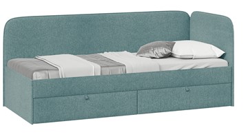 Кровать подростковая Молли тип 1 (80), Микровелюр Scandi Indigo 11 в Грозном