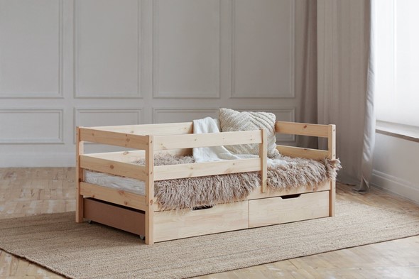 Кровать детская Софа с ящиками, без покраски в Грозном - изображение
