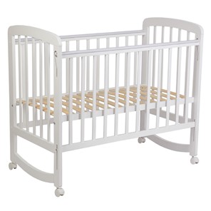 Кроватка для новорожденных POLINI Kids Simple 304 Белый в Грозном - предосмотр