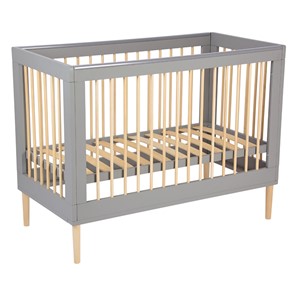 Кровать для новорожденных POLINI Kids Simple 360 Серый / Натуральный в Грозном