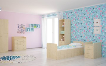 Кроватка детская с комодом POLINI Kids Simple 1100 Натуральный в Грозном - предосмотр 4