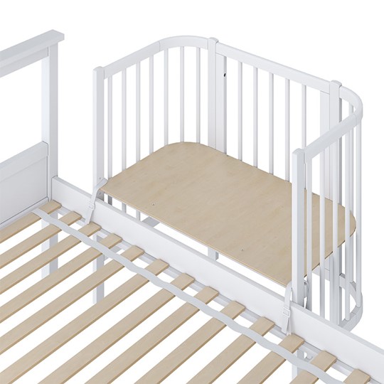 Приставная кровать POLINI Kids Simple 105 Белый в Грозном - изображение 2