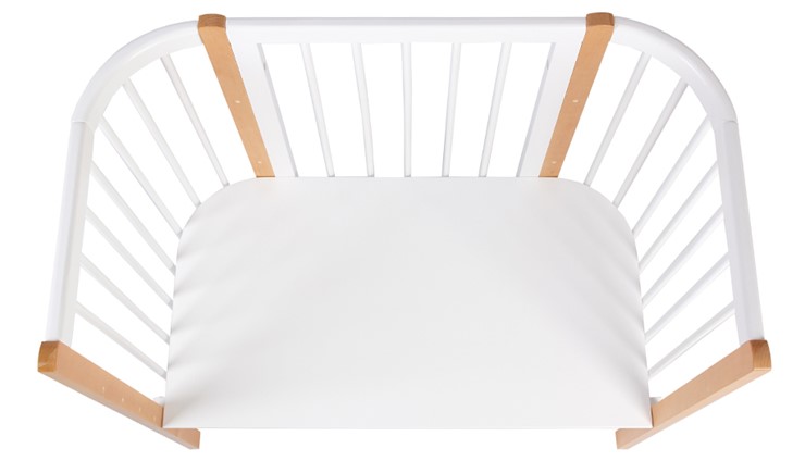 Кроватка приставная POLINI Kids Simple 120 Белый / Бук в Грозном - изображение 4