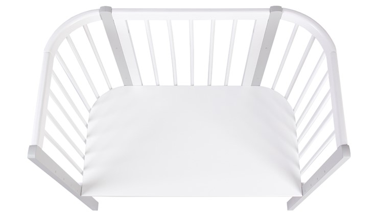 Кроватка приставная POLINI Kids Simple 120 Белый / Серый в Грозном - изображение 3