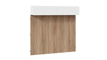 Навесной шкаф с декоративными панелями Порто (366) СМ-393.21.023-24 (Белый жемчуг/Яблоня беллуно/Белый софт) в Грозном
