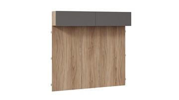 Настенный шкаф с декоративными панелями Порто (366) СМ-393.21.023-24 (Яблоня Беллуно/Графит софт) в Грозном
