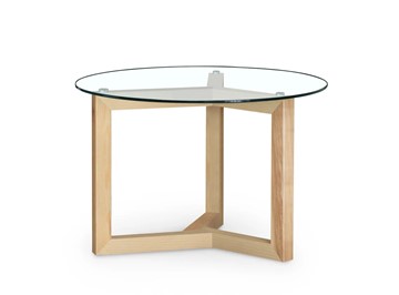 Журнальный столик Оникс-8, Натуральный массив/Прозрачное стекло в Грозном