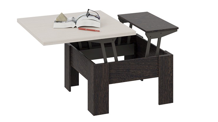 Раздвижной журнальный стол Тип 10 (Венге Цаво/Дуб Белфорт) в Грозном - изображение 4