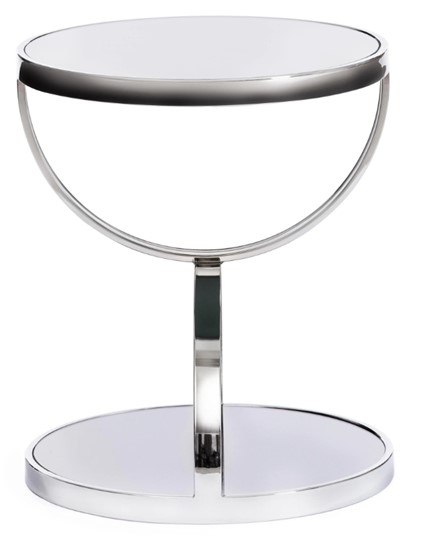 Кофейный столик GROTTO (mod. 9157) металл/дымчатое стекло, 42х42х50, хром в Грозном - изображение 1