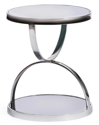 Кофейный столик GROTTO (mod. 9157) металл/дымчатое стекло, 42х42х50, хром в Грозном - изображение