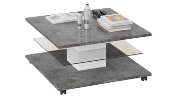 Журнальный стол Diamond тип 1 (Белый/Ателье темный глянец) в Грозном - предосмотр