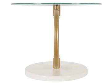 Стеклянный столик Дуэт 13Н (золото-слоновая кость-прозрачное) в Грозном