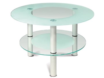 Стеклянный столик Кристалл 3 (алюминий-прозрачное) в Грозном