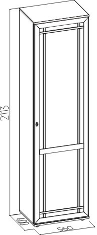 Распашной шкаф Sherlock 71 + Фасад правый, Дуб Сонома в Грозном - изображение 2