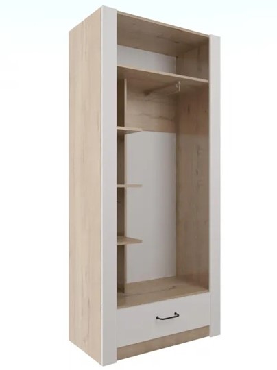 Шкаф гардеробный Ева 5 М1 дуб ирландский/белый матовый в Грозном - изображение 1