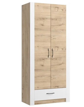 Шкаф гардеробный Ева 5 М1 дуб ирландский/белый матовый в Грозном - изображение