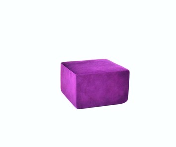 Пуф бескаркасный Тетрис 50х50, фиолетовый в Грозном