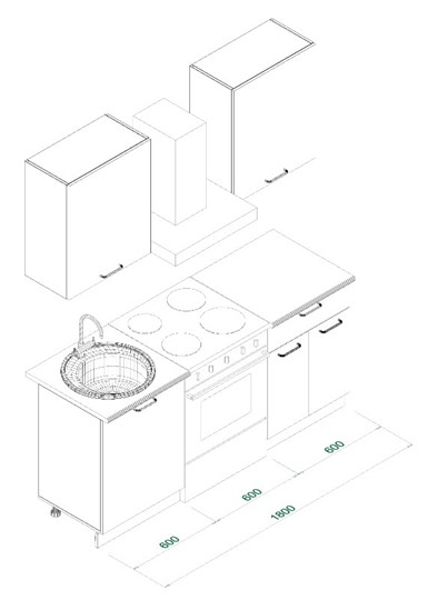 Кухонный гарнитур МК НОРД Комплект №2 1,2м Дуб Крафт Белый (K001 PW) в Грозном - изображение 5