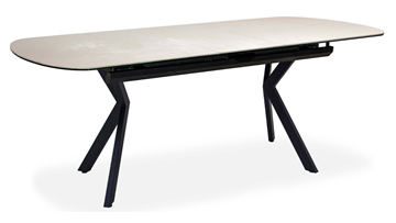 Кухонный стол раскладной Шамони 3CX 180х95 (Oxide Avorio/Графит) в Грозном - предосмотр 1