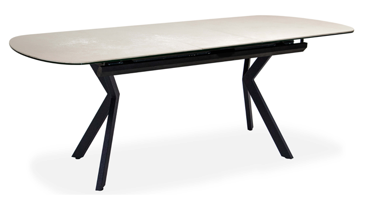 Кухонный стол раскладной Шамони 3CX 180х95 (Oxide Avorio/Графит) в Грозном - изображение 1