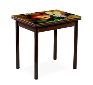 Кухонный пристенный стол СПА-01 СТФ, венге/фотопечать дерево/опоры прямые коричневые в Грозном