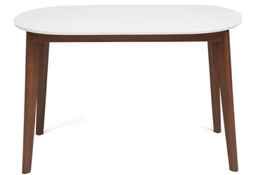 Кухонный раздвижной стол BOSCO (Боско) бук/мдф 120+30x80x75 Белый/Коричневый арт.11258 в Грозном