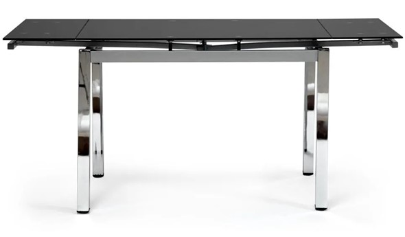 Обеденный раздвижной стол CAMPANA ( mod. 346 ) металл/стекло 70x110/170x76, хром/черный арт.11413 в Грозном - изображение