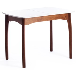 Обеденный раздвижной стол Caterina, бук/мдф, 100+30x70x75, коричневый, белый арт.15856 в Грозном