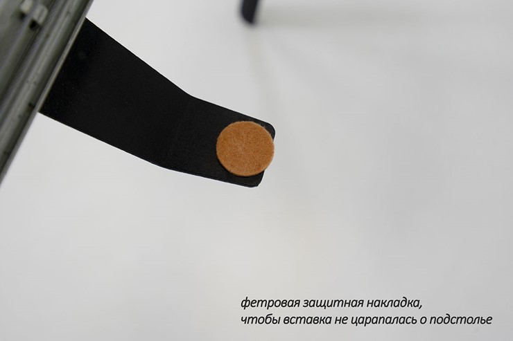 Раздвижной стол Дали-1L(ноги черные, дуб табако) в Грозном - изображение 6
