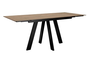 Кухонный стол раскладной DikLine DM120 Дуб галифакс / опоры черные в Грозном - предосмотр 2