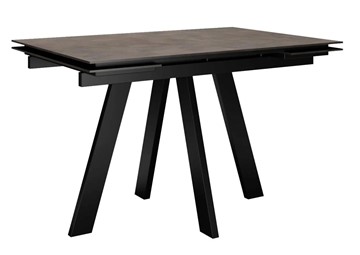 Кухонный стол раскладной DikLine DM120 Хромикс бронза / опоры черные в Грозном
