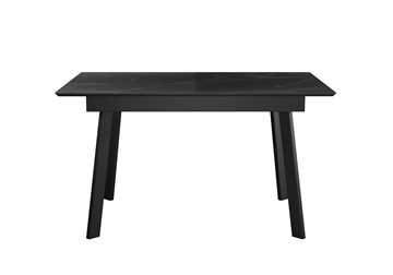 Обеденный раздвижной стол DikLine SKH125 Керамика Черный мрамор/подстолье черное/опоры черные (2 уп.) в Грозном
