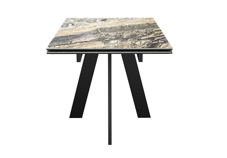 Стол раздвижной DikLine SKM120 Керамика Amadeus/подстолье черное/опоры черные в Грозном - изображение 5