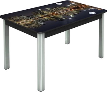 Раздвижной стол Гамбург исп.1 ноги метал. крашеные №23, Фотопечать (Города №8) в Грозном
