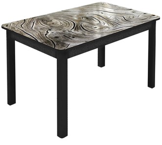 Кухонный стол раздвижной Гамбург Мини, ноги метал. крашеные №23 (Exclusive h140/черный) в Грозном - предосмотр