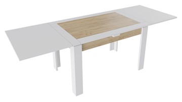 Кухонный стол раздвижной Хьюстон тип 4 (Белый/Дуб Крафт золотой) в Грозном - предосмотр 1