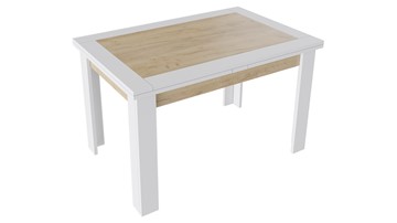 Кухонный стол раздвижной Хьюстон тип 4 (Белый/Дуб Крафт золотой) в Грозном - предосмотр