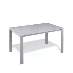 Обеденный раздвижной стол Kenner LL1200 серый/стекло серое глянец в Грозном