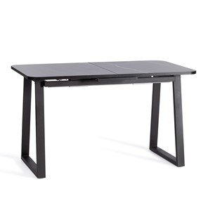 Кухонный раскладной стол MALTIDO ЛДСП/HPL/металл, 130/160x75x75 Мрамор чёрный/чёрный арт.20627 в Грозном