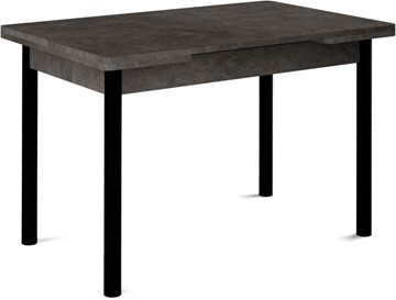 Кухонный раскладной стол Милан-1 EVO, ноги металлические черные, серый камень в Грозном