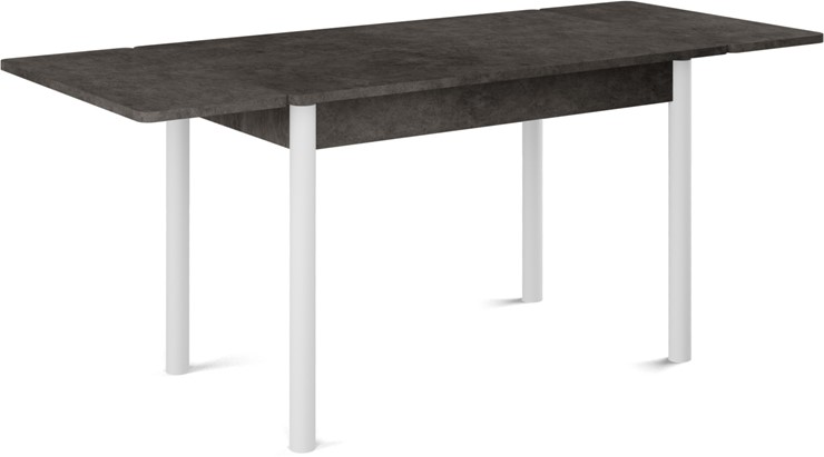 Раздвижной стол Милан-2 EVO, ноги белые, серый камень в Грозном - изображение 1