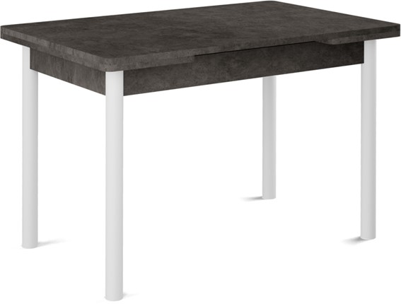 Раздвижной стол Милан-2 EVO, ноги белые, серый камень в Грозном - изображение