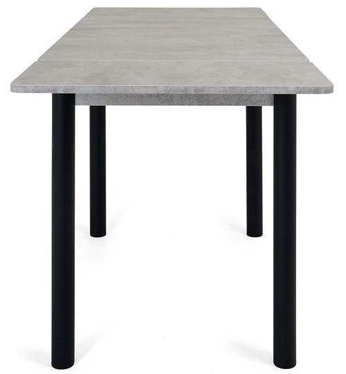Кухонный стол раскладной Милан-2 EVO, ноги черные, светлый цемент в Грозном - изображение 1