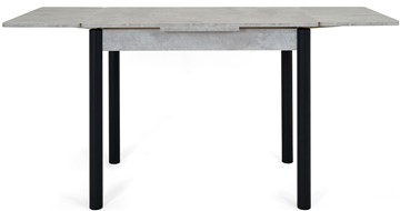 Кухонный стол раскладной Милан-2 EVO, ноги черные, светлый цемент в Грозном - предосмотр 4