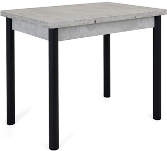 Кухонный стол раскладной Милан-2 EVO, ноги черные, светлый цемент в Грозном - предосмотр