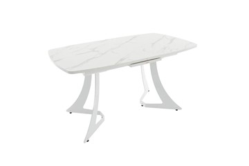 Кухонный раскладной стол Милан Пластик (Камень белый) в Грозном