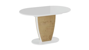 Кухонный раздвижной стол Монреаль тип 1 (Белый глянец/Бунратти) в Грозном
