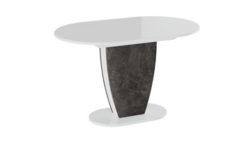 Стол раздвижной Монреаль тип 1 (Белый глянец/Моод темный) в Грозном