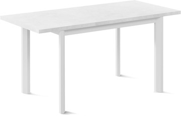 Кухонный раскладной стол Нагано-1L (ноги металлические белые, белый цемент) в Грозном - предосмотр 1